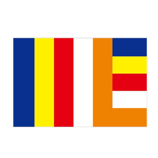 加厚防水2号3号4号佛旗帜五色旗佛旗 禅寺旗杆挂旗三宝旗大旗飘旗中国佛旗装饰串旗彩旗挂旗佛字莲花旗帜定做