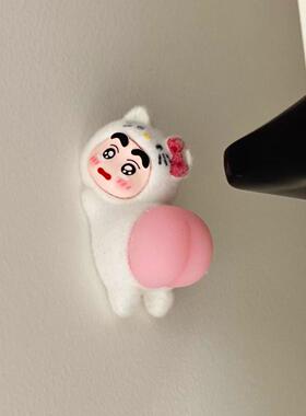 蜡笔小新屁屁开门墙上防撞贴可爱硅胶防碰缓冲垫入户门防刮蹭门挡