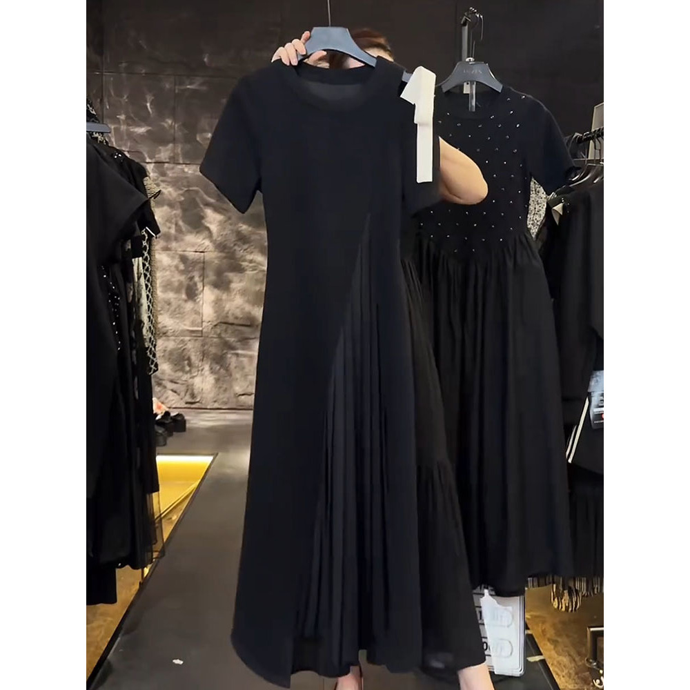 韩版轻奢时尚简约蝴蝶结连衣裙2025夏季新款超仙气质显瘦A字裙潮