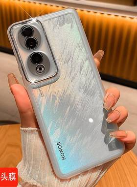 媚眼壳适用华为荣耀90手机壳honor90pro女款网红时尚rongyao90GT保护套一体镜头膜90pro+软硅胶防摔全包外壳