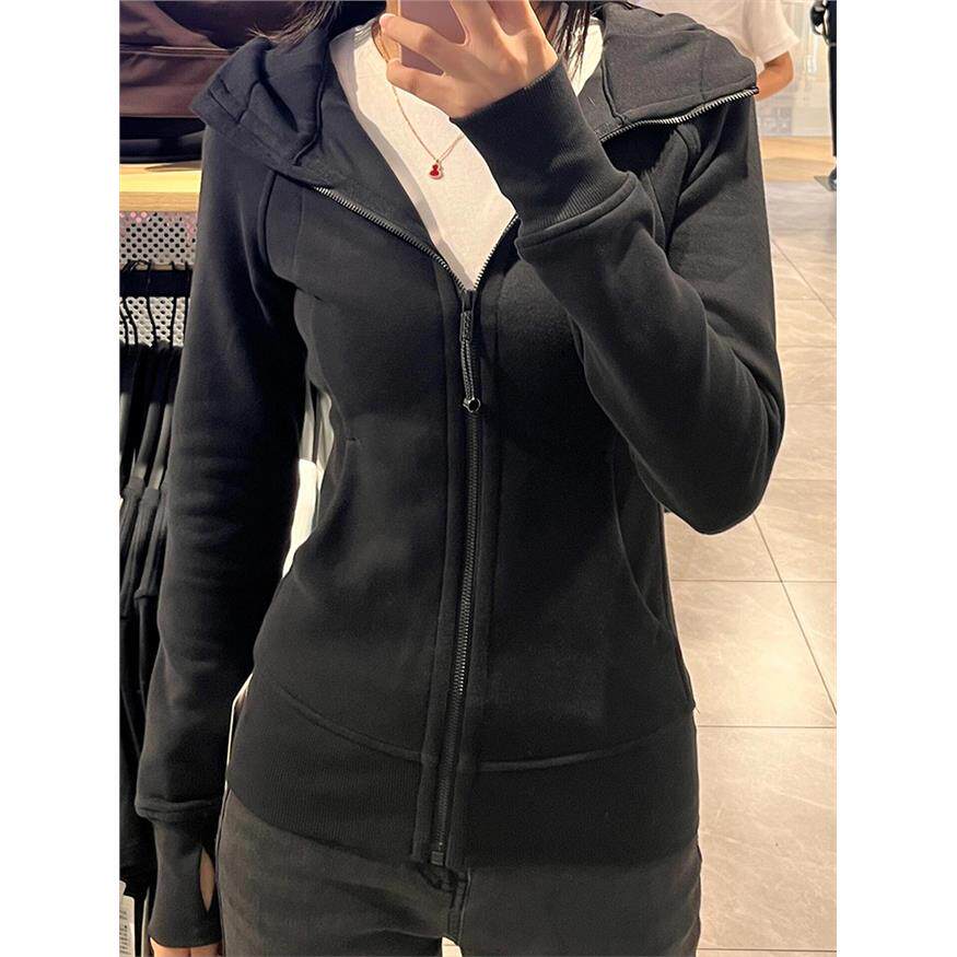 开春卫衣外套女装春季开衫luludoll平替大码运动修身上衣收腰正肩