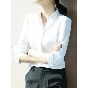 雀后白衬衫女职业上衣202