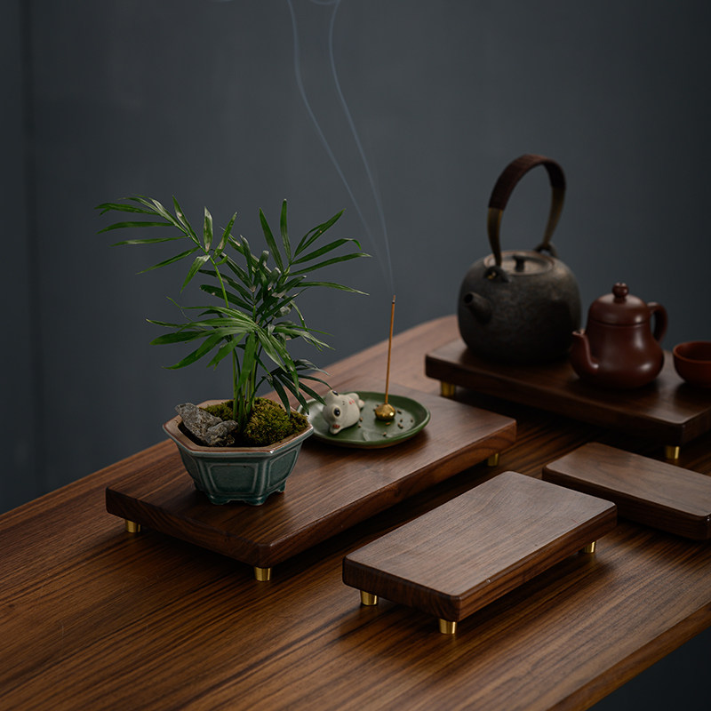 中式黑胡桃木长方形摆件底座工艺品奇石花盆景紫砂壶茶具底座托架,家居饰品,装饰摆件,淘宝优惠券,粉丝福利购,淘宝优惠卷