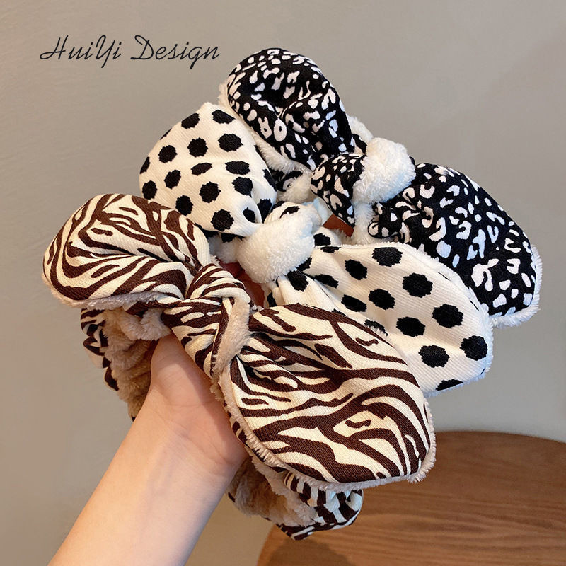 豹纹洗脸束发带女小清新甜美森女网红化妆敷面膜发箍专用