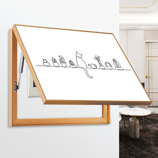 电表箱装饰画铝合金配电箱免打孔长方形现代简约黑白弱电箱电源盒