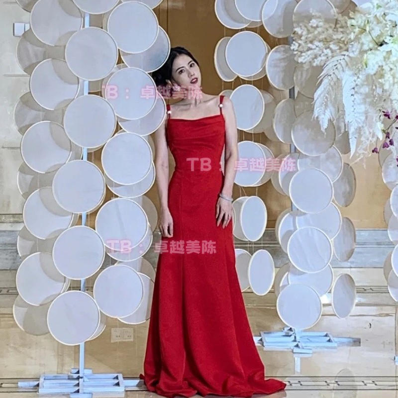 古风氛围感挂画幼儿园走廊空中吊饰圆盘写字画画绣绷半透环创布置