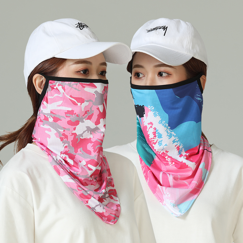 夏天运动三角透气围脖套防晒面罩