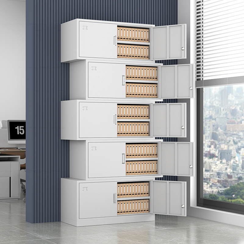 分体五节柜档案柜资料柜铁皮柜文件柜办公室储物柜财务凭证柜子