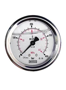 德国进口威卡WIKA压力表EN837-1耐震不锈钢测压液压表真空轴向表
