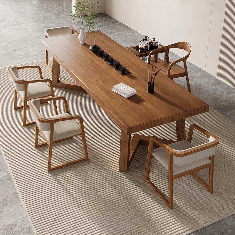 大板茶桌实木茶几客厅家用2025新款泡茶台新中式禅意喝茶桌椅组合