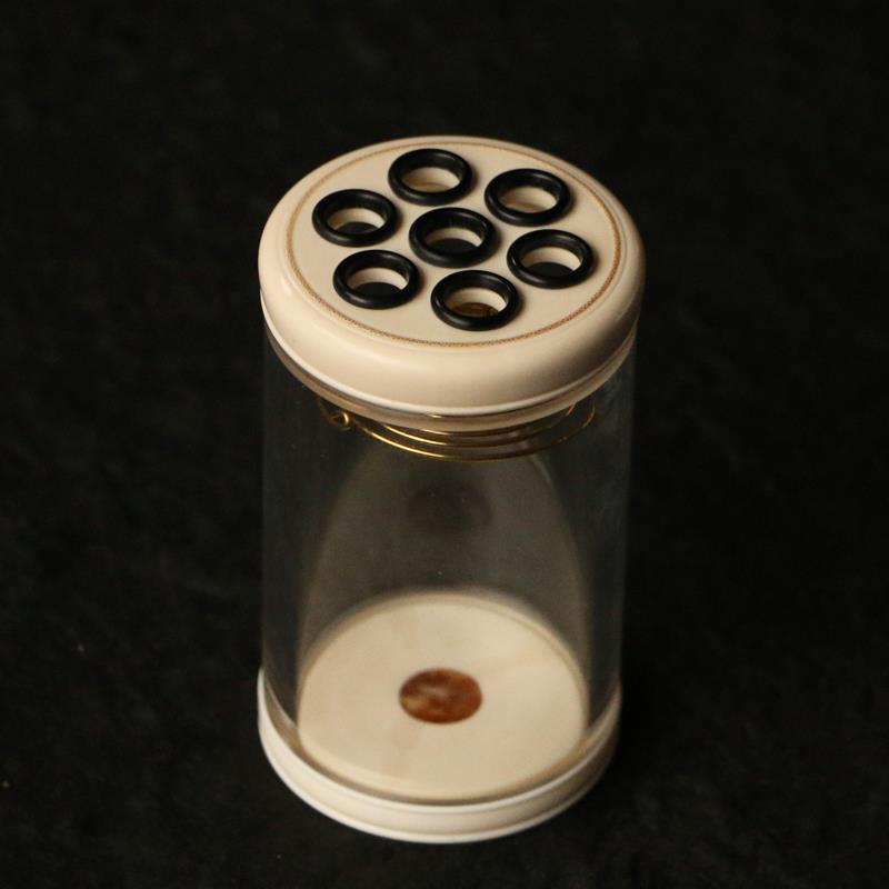 沪上海派名家清心堂林坤本工精制猛犸牙蝈蝈罐虫具鸣虫罐收藏文玩