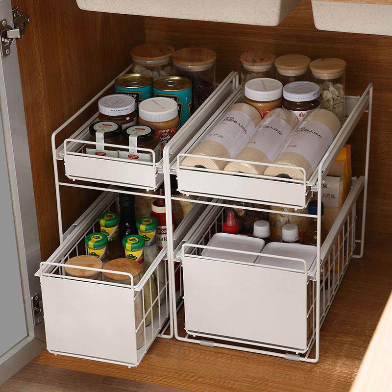 厨房置物架台面下水槽置物架整体橱柜收纳层架落地多层浴室台下整