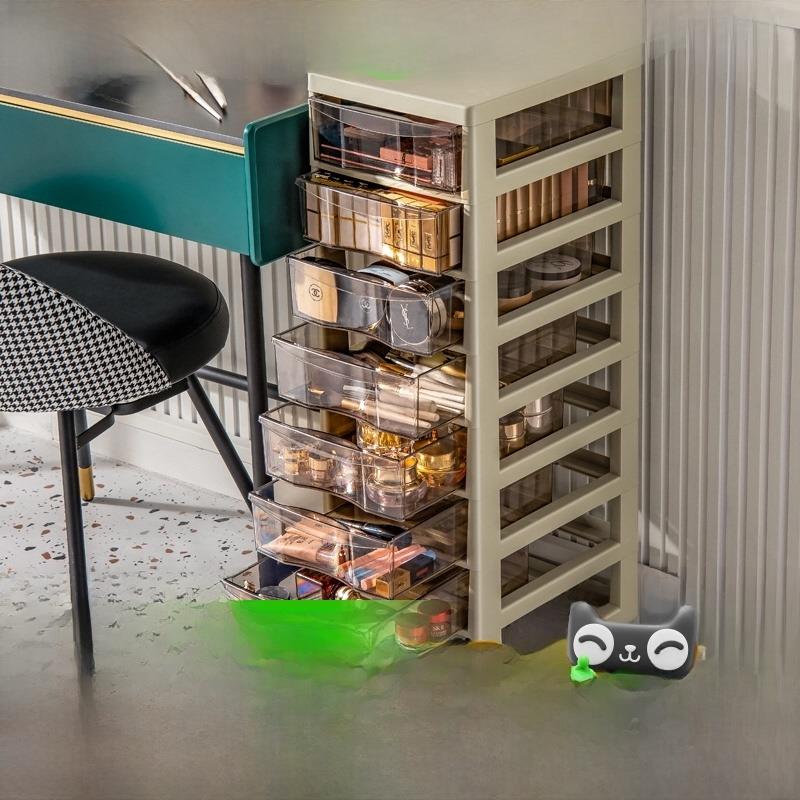 明星优化彩妆柜抽屉式多层储物架化妆品桌面储物盒文件储物柜in W