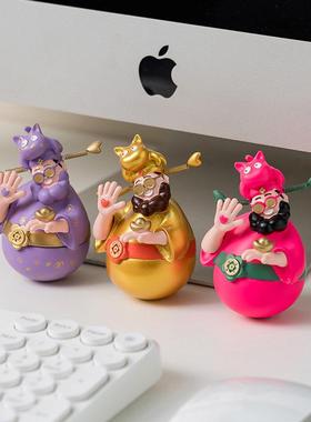 正想四喜财神爷装饰摆饰不倒翁桌面工位布置乔迁开 业模型生日礼