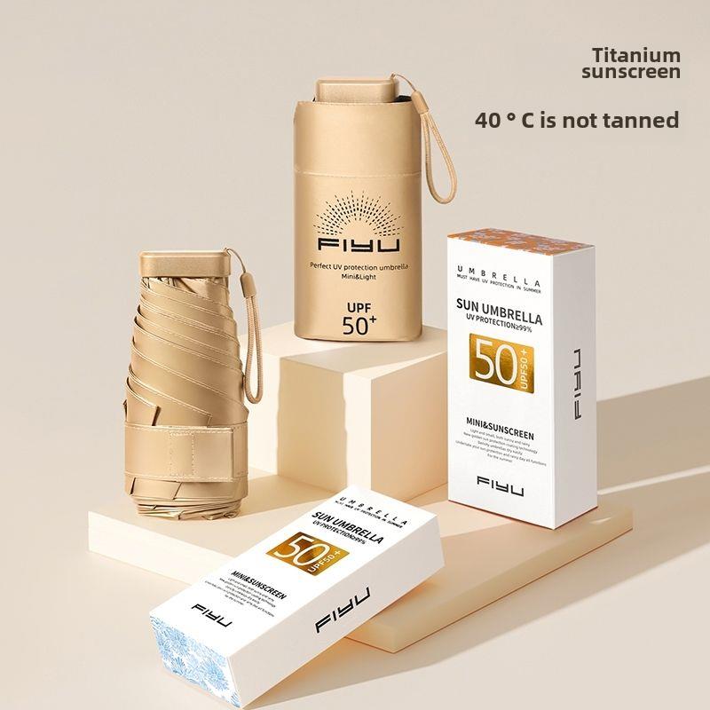 采购产品飞宇小金伞，风雨无阻，防晒防紫外线口袋裤伞，小，新鲜