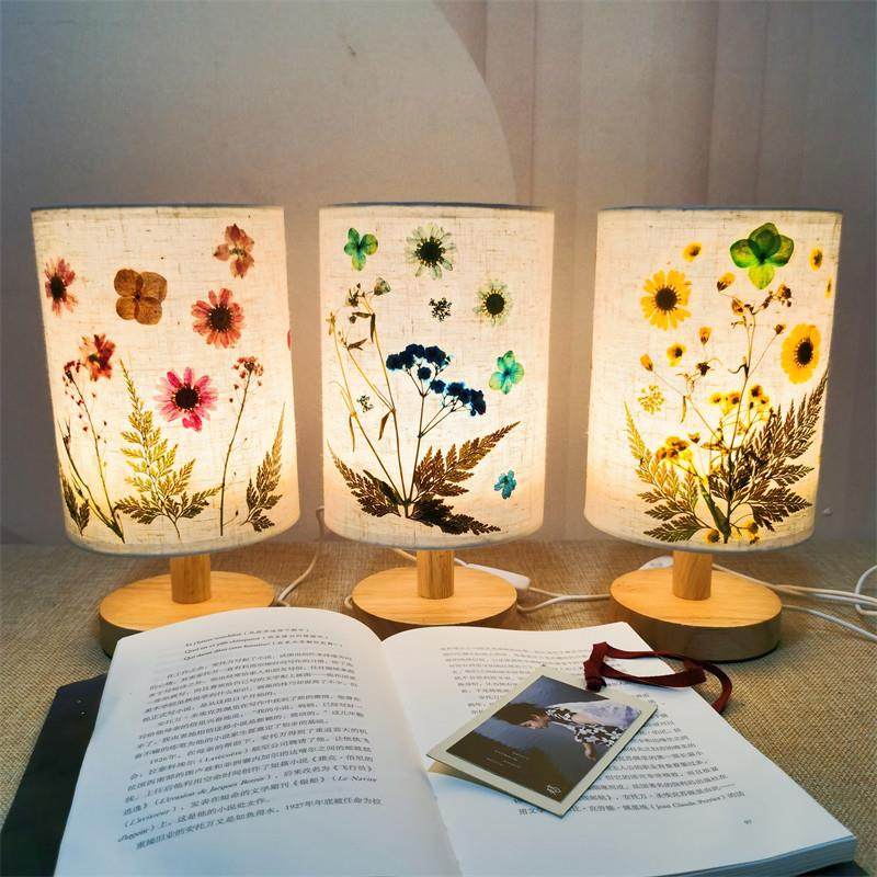 diy压花押花台灯毕业季礼物创意手工材料包干花夜灯团建沙龙活动,家装灯饰光源,装饰台灯,淘宝优惠券,粉丝福利购,淘宝优惠卷