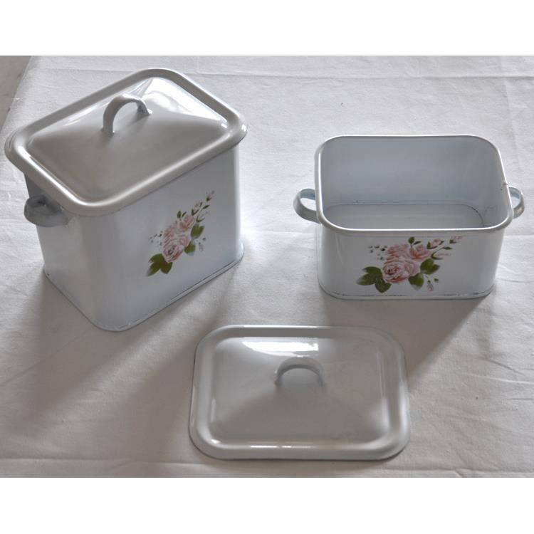 欧式复古罐储物面包搪瓷摆件糖果罐装饰家居收纳蛋糕零食干果吐司