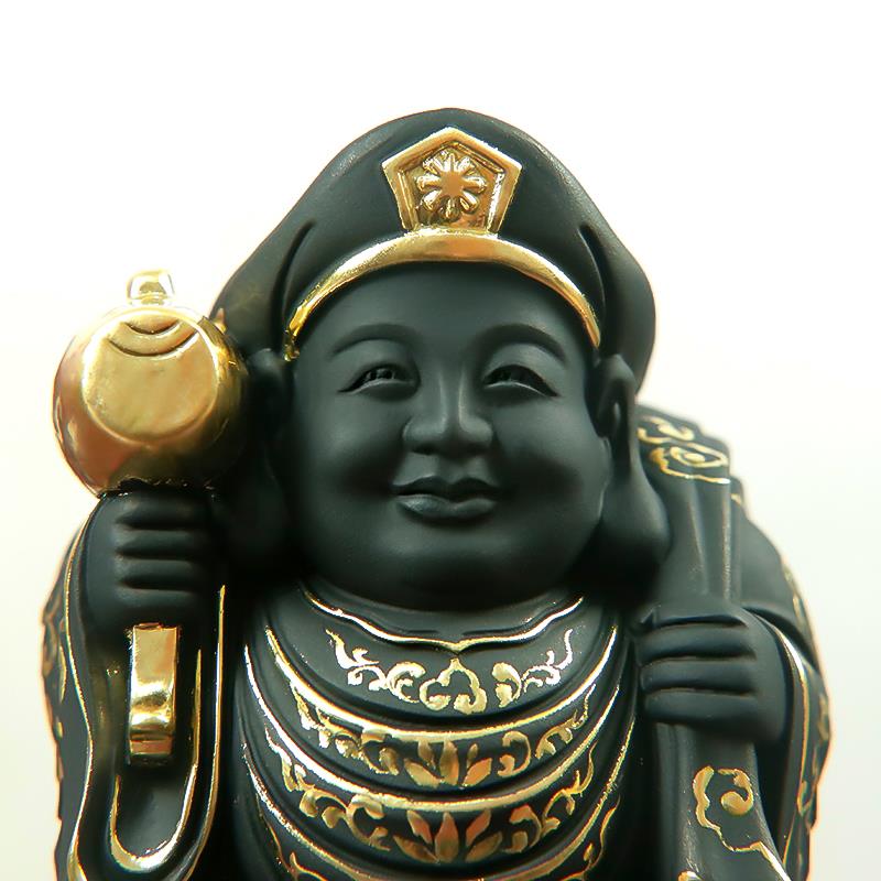 黄杨木雕刻大黑天财神佛像摆件黑财神家用寺庙供奉木质摆设工艺品