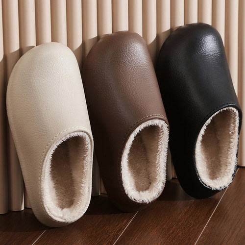 棉拖鞋女士情侣居家冬天室内加绒冬季踩屎感家用保暖秋毛绒拖鞋男