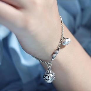 【好事发生】复古做旧香囊球手链女随身佩戴镂空香熏香丸无火扩香