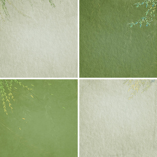 小清新壁纸壁画国潮带货绿色肌理纹理中国风直播背景布3d立体背景墙古风素材室内网红高清快手抖音场景布置