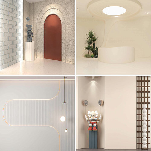 加厚2024年新款场景布置女装墙纸轻奢直播背景布3d立体背景墙装饰壁纸壁画带货网红女主播轻奢现代简约可定制