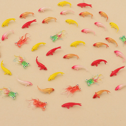 微缩迷你小鱼仿真假金鱼锦鲤流水景观过家家场景摆件沙盘造景模型