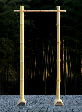 竹子架子迎宾竹架订婚庆装饰布置竹竿竹架美陈迎宾架搭建黄色竹筒