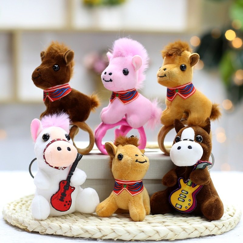 创意毛绒玩具公仔圈圈手环小马玩偶包挂饰钥匙扣摆件吉他小马挂件,节庆用品/礼品,文化创意手环,淘宝优惠券,粉丝福利购,淘宝优惠卷