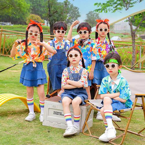 六一儿童节糖果色幼儿园演出服｜
