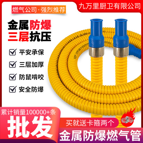 304不锈钢燃气管天然气管波纹管煤气管专用抗压防爆管道金属软管
