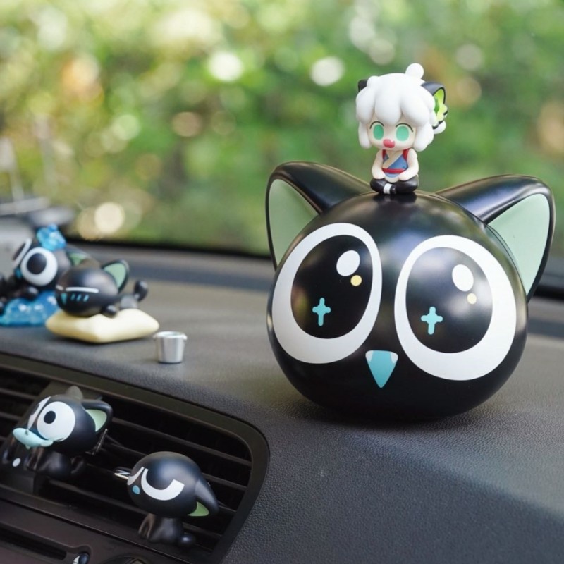 【正版现货】罗小黑战记车载摆件无限萌粒装饰汽车中控台屏幕公仔