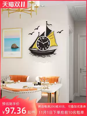 New Chinese atmosphere fashion home clock wall clock living room Chinese style modern personality Creative mute decorative table