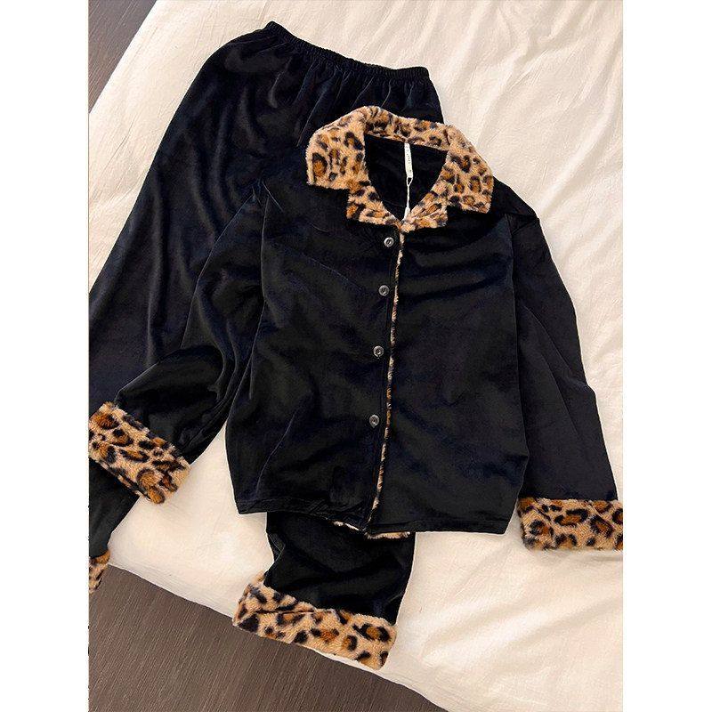 法式高级感豹纹毛绒睡衣女冬季新款休闲加厚保暖家居服套装可外穿,女士内衣/男士内衣/家居服,睡衣/家居服套装,淘宝优惠券,粉丝福利购,淘宝优惠卷