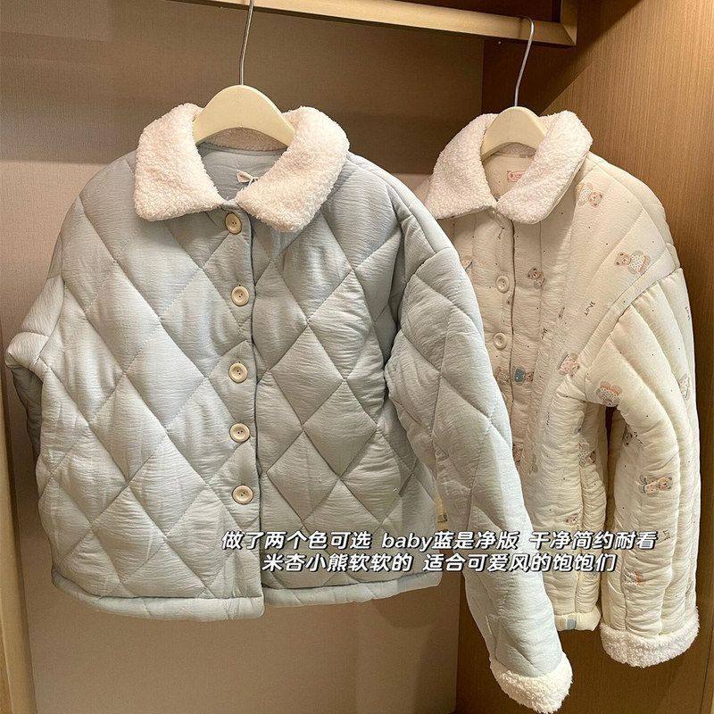 韩版可爱卡通印花夹棉睡衣女秋冬季毛绒绒加厚棉服保暖家居服套装,女士内衣/男士内衣/家居服,睡衣/家居服套装,淘宝优惠券,粉丝福利购,淘宝优惠卷