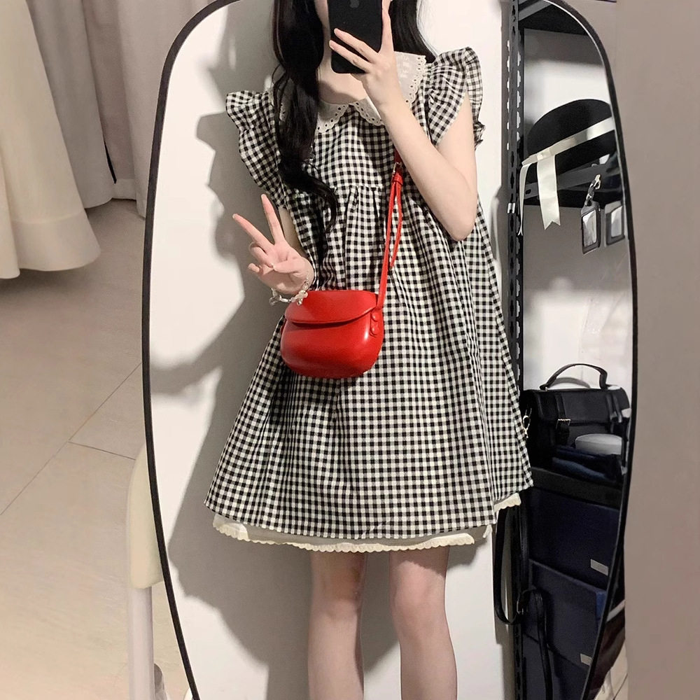 网红 2023夏季韩版气质俏皮无袖连衣裙女夏季小个子裙子