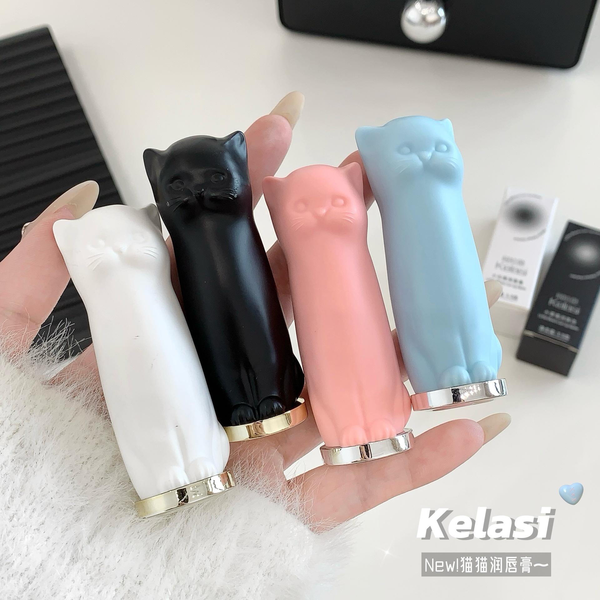 珂拉思猫咪润唇膏呵护唇纹防干裂滋润持久唇部护理秋冬保湿润唇膏