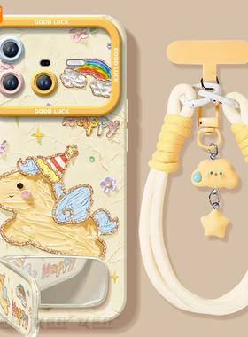 油画小马适用vivox80手机壳vivox80pro的新款系列保护套vivo叉x80全包马年硅胶外壳pro+十后壳女式专用曲面屏