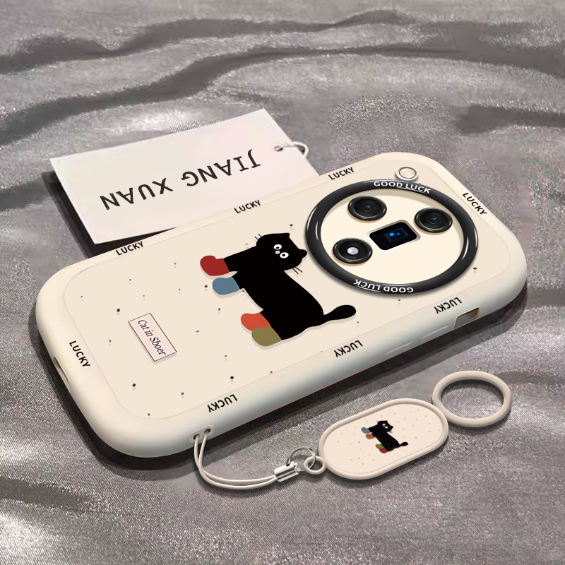泼墨猫咪适用oppofindx8手机壳新款findx7保护套findx7ultra全包硅胶X3液态oppo防摔fidnx5por软findx6pro