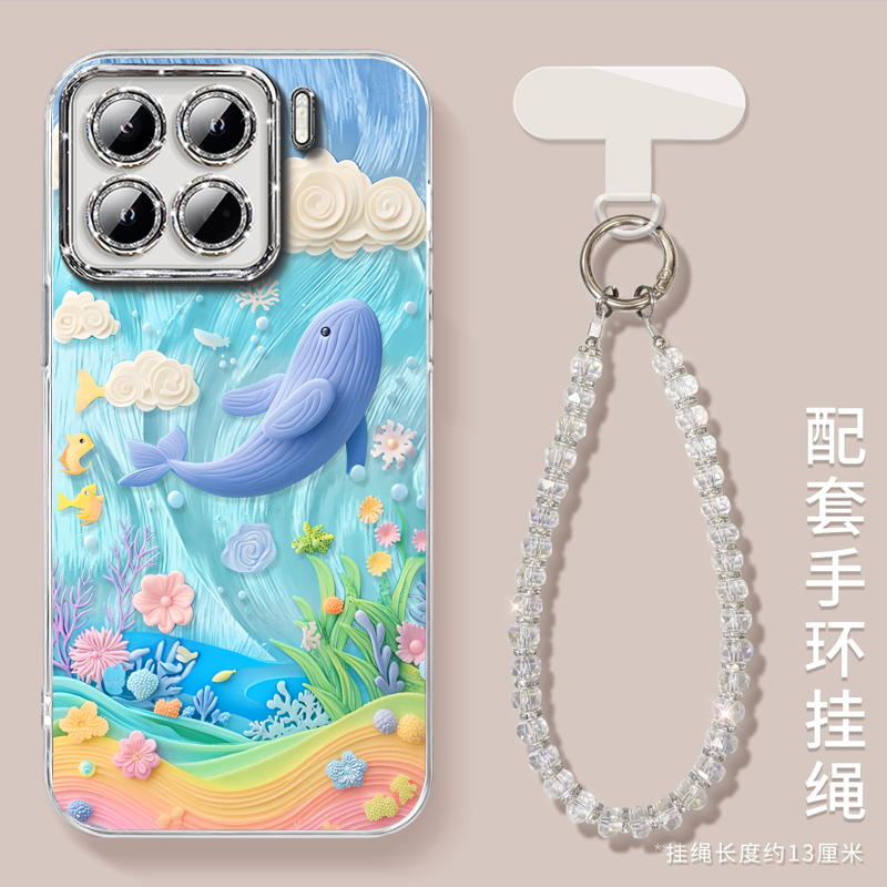 【自带闪粉镜头膜】羽纱防摔壳