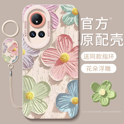 油画花朵适用华为nova12手机壳nova12pro套nowa9新款11活力版7se硅胶nova10液态nove8i女novo6por软12ultra