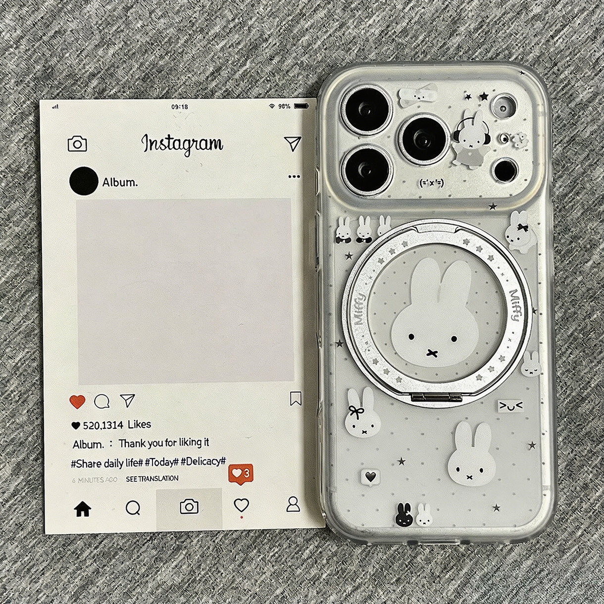 适用苹果17promax手机壳新款iphone16pro保护套15硅胶11系列的全包外壳14plus带旋转支架ip13女12韩风波点兔
