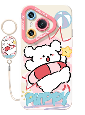 泳圈小狗适用华为Pura70手机壳P70pro套p60pro+新款全包镜头p50硅胶p40外壳p7o加p30por女p20pr0十p10plus