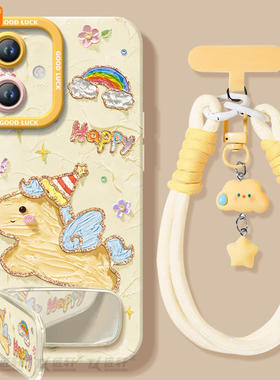 油画小马适用红米Note12手机壳Redmi小米note12pro十新款RedmiNote12全包马年pro+硅胶保护套12c后壳外壳