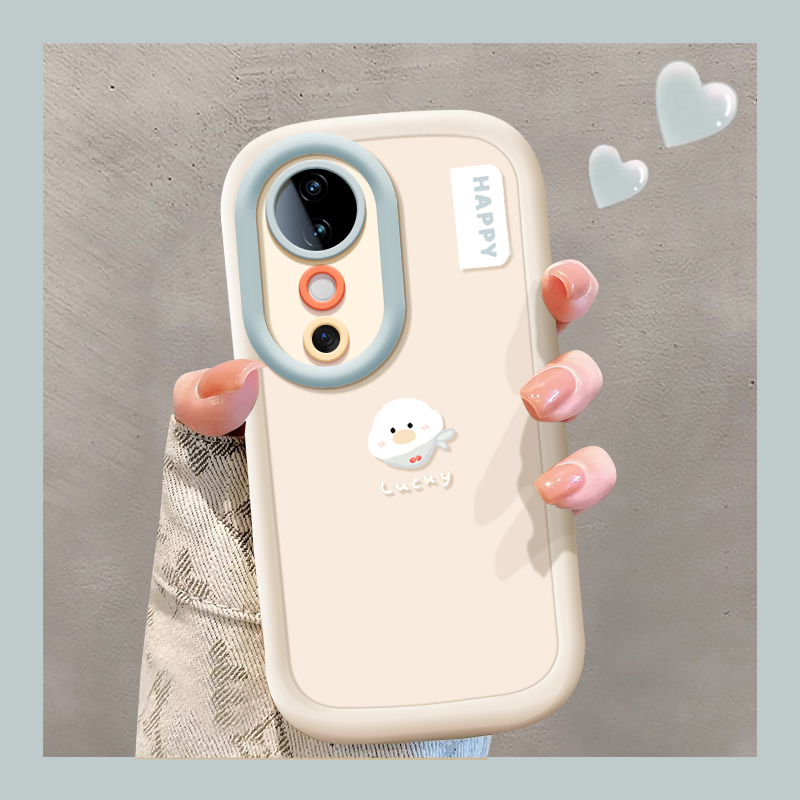 韩风奶白适用vivoS19手机壳S19Pro新款vivo液态硅胶vivis全包防摔软s19e保护套s19por曲屏s18系列女外壳新品