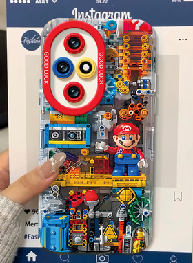 马里奥乐高适用华为荣耀200手机壳100pro新款60se硅胶50软30液态20s青春版90por荣耀70pro+软80pr0男V40女X50