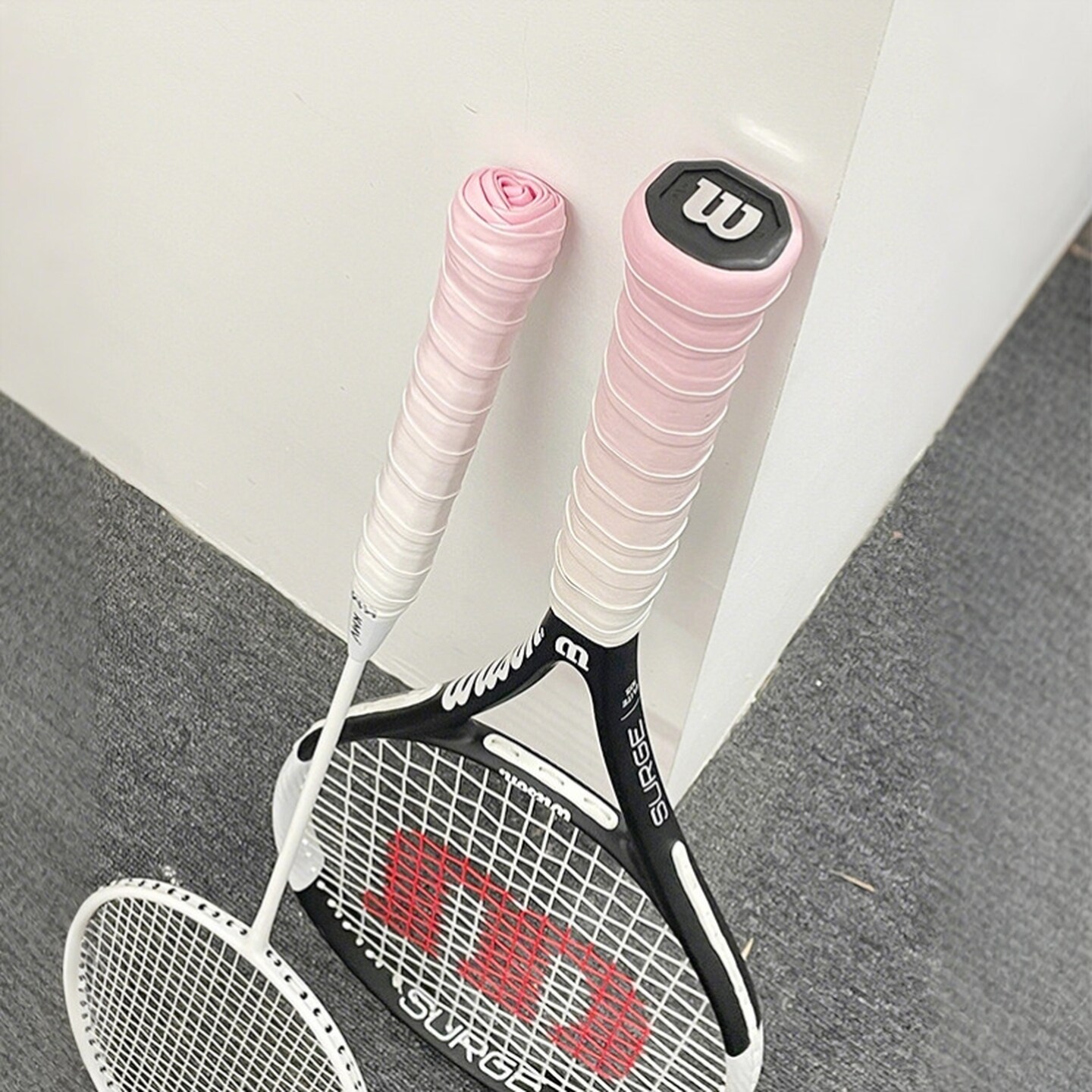 渐变色羽毛球拍手胶吸汗防滑透气减震膜球拍缠绕带网球拍手柄绑带