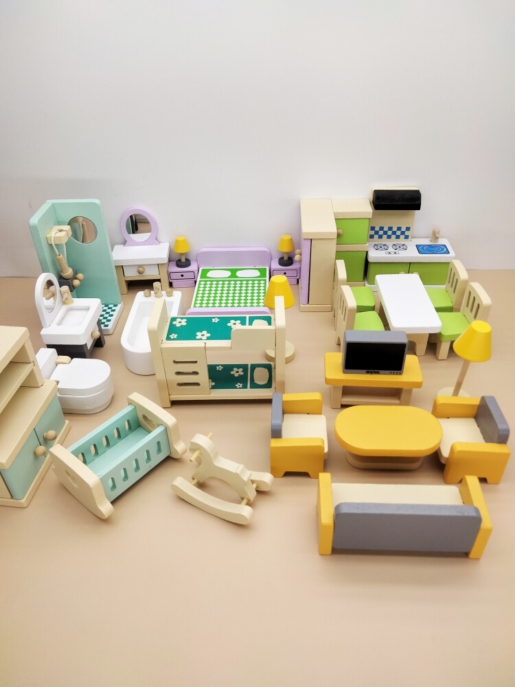 儿童迷你小家具全套模型过家家玩具女孩娃娃家小班区域材料幼儿园