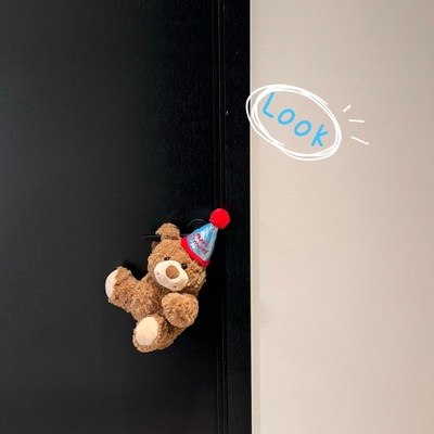 生日小熊门把手装饰入户门卧室房间布置家居摆件可爱公仔儿童玩偶