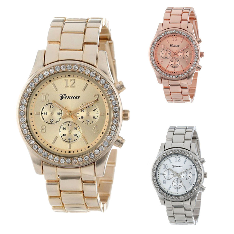 new geneva classic luxury rhinestone watch women watches fa